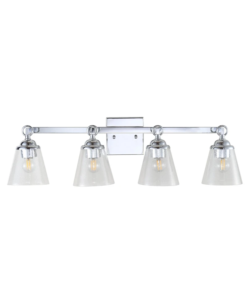 Jonathan Y Marion 4-Light Hurricane Metal, Glass Vanity Light