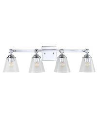 Jonathan Y Marion 4-Light Hurricane Metal, Glass Vanity Light