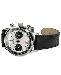 Hamilton Men's Swiss Automatic Chronograph Intra-Matic Black Leather Strap Watch 40mm