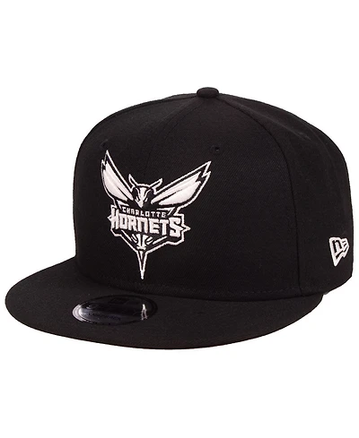 New Era Charlotte Hornets Black White 9FIFTY Snapback Cap