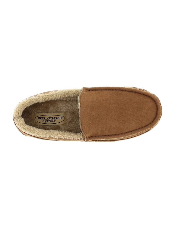 Slipperooz Men's Spun Indoor Outdoor S.u.p.r.o. Sock Cozy Moccasin Slipper