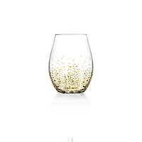 Jay Imports Gold Luster Stemless Glasses, Set of 4
