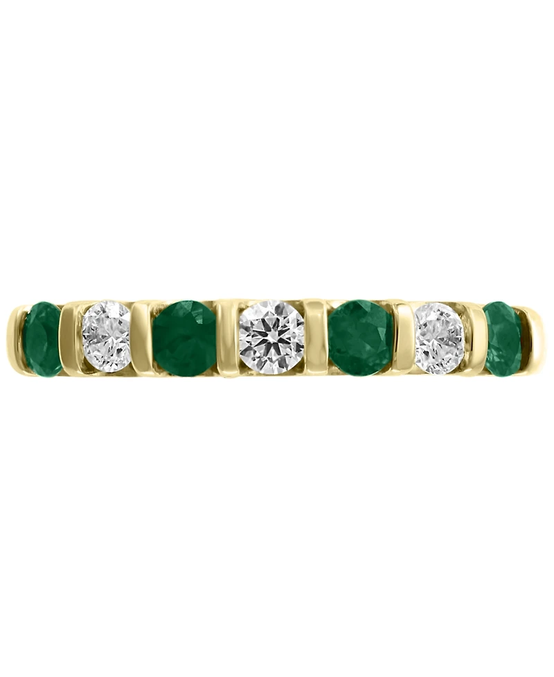 Effy Emerald (3/8 ct. t.w.) & Diamond (1/4 ct. t.w.) Band in 14k Gold