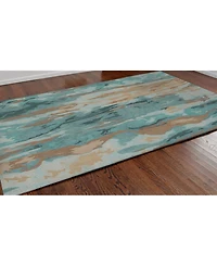 Liora Manne' Corsica 9144 Waterfall Patina 3'6" x 5'6" Area Rug