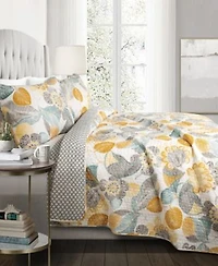Lush Decor Lovely Leaf 3 Pc Set Quilt Sets