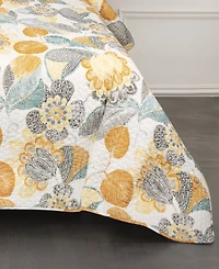 Lush Decor Lovely Leaf 3-Pc Set Quilt Set, King