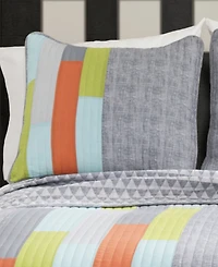 Lush Decor Shelly Stripe 3-Pc. Quilt Set, King