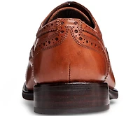 Anthony Veer Men's Ford Quarter Brogue Oxford Rubber Sole Lace-Up Dress Shoe