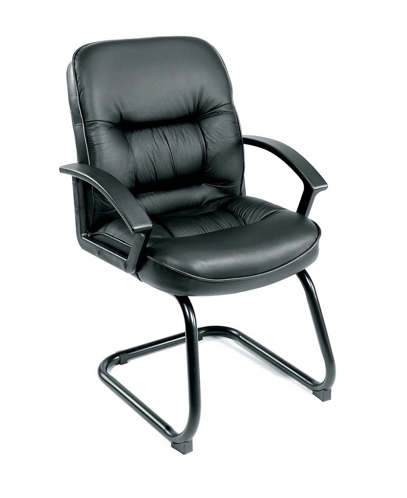 Boss Office Products Mid Back LeatherPlus Guest Chair
