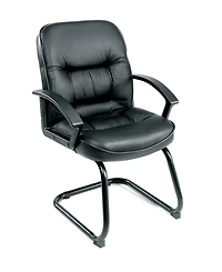 Boss Office Products Mid Back LeatherPlus Guest Chair