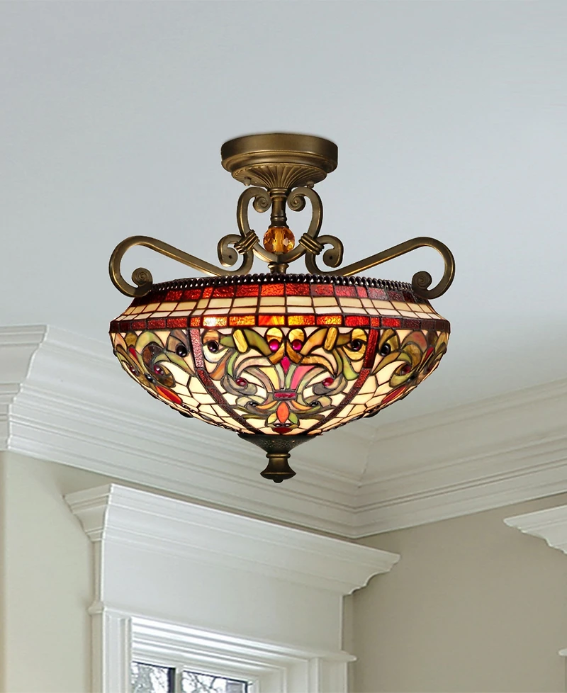 Dale Tiffany Baroque Semi Flush Mount