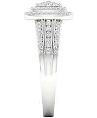 Diamond Cluster Ring (1/2 ct. t.w.) Sterling Silver