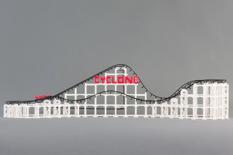Cdx Blocks Brick Construction Cyclone Roller Coaster Building Set