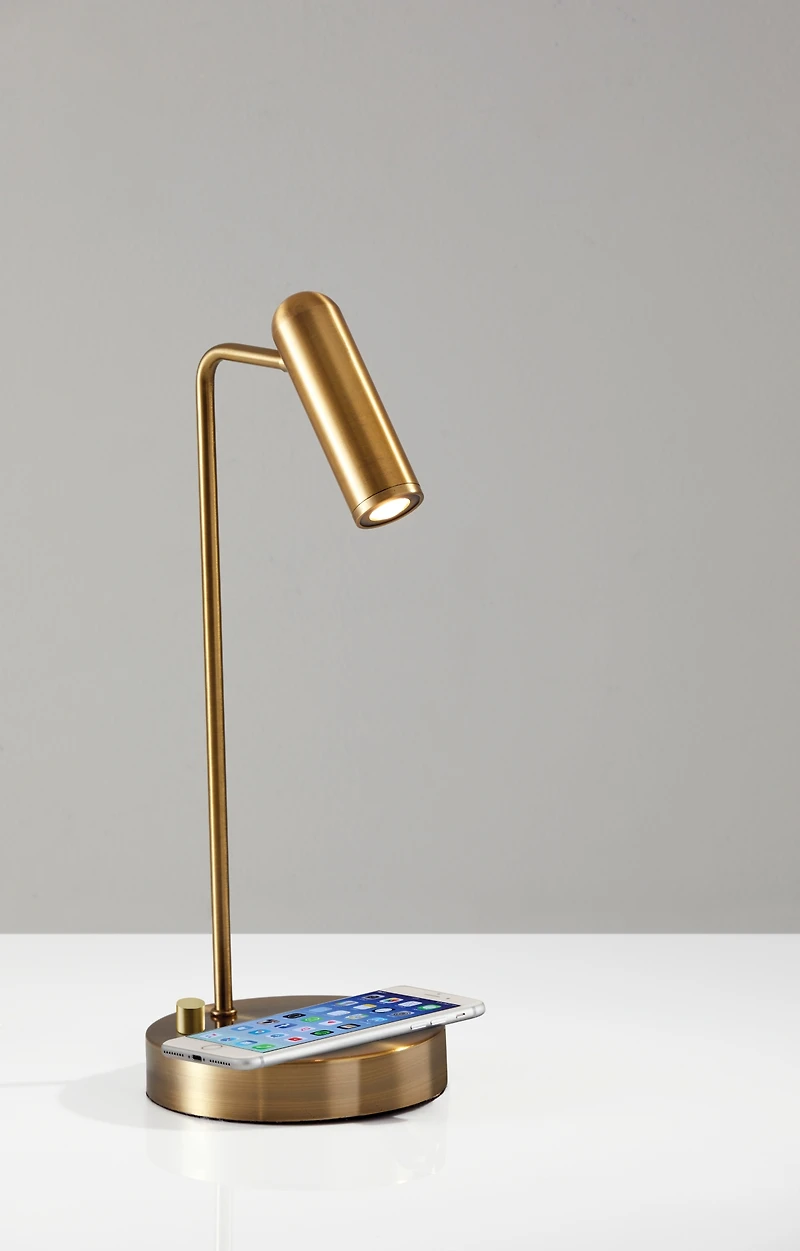 Adesso Kaye Wireless Charging Led Desk Lamp