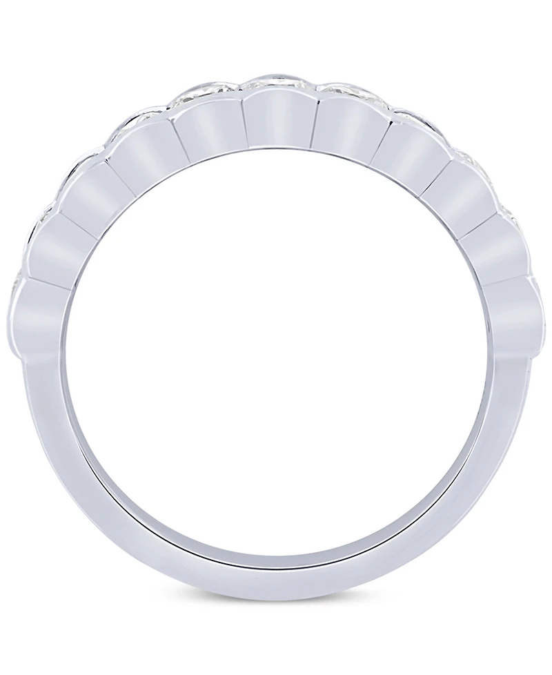 Diamond Scalloped Band (1/5 ct. t.w.) in 10k White Gold