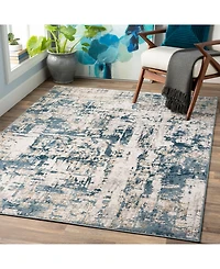 Livabliss Quatro Qua-2303 Denim 6'7" x 9'6" Area Rug