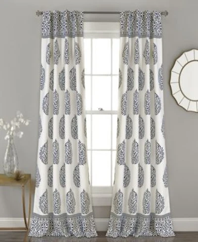 Teardrop Leaf Print Curtain Sets