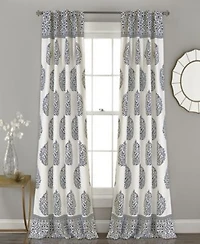 Teardrop Leaf Print Curtain Sets
