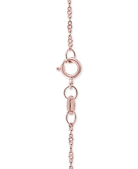 Mother of Pearl (16mm) Rose Cameo 18" Necklace in 18k Rose Gold over Sterling Silver