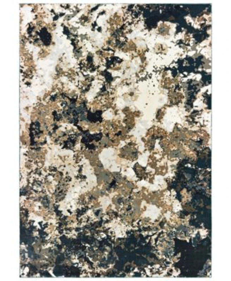 Oriental Weavers Bowen 1808q Navy Gold Rug