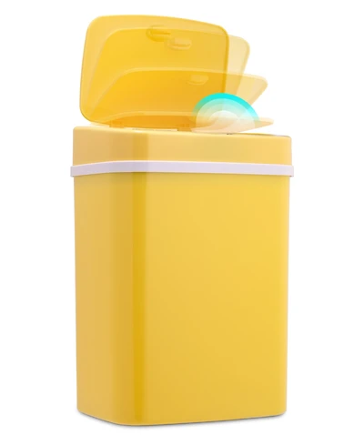 Ninestars Rectangular Motion Sensor Trash Can 3.2 Gallon Abs