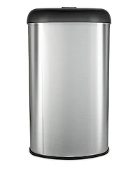 Ninestars Open Top Commercial Trash Can, 13 Gal 50L, Stainless Steel