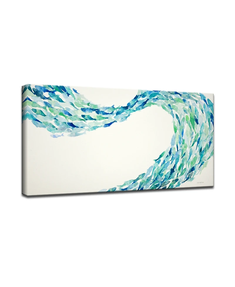Ready2HangArt 'Blue Wave' Canvas Wall Art, 18x36"