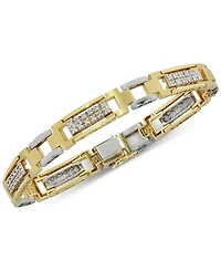 Men's Diamond (1 ct. t.w.) Bracelet in 10k Yellow & White Gold