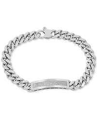 Men's Diamond (1/2 ct. t.w.) Id Bracelet in Sterling Silver (Also in 14k Gold Over Silver)