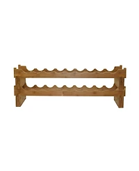 Oceanstar 18-Bottle Stackable Bamboo Wine Rack