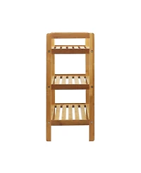 Oceanstar 3-Tier Bamboo Shoe Rack