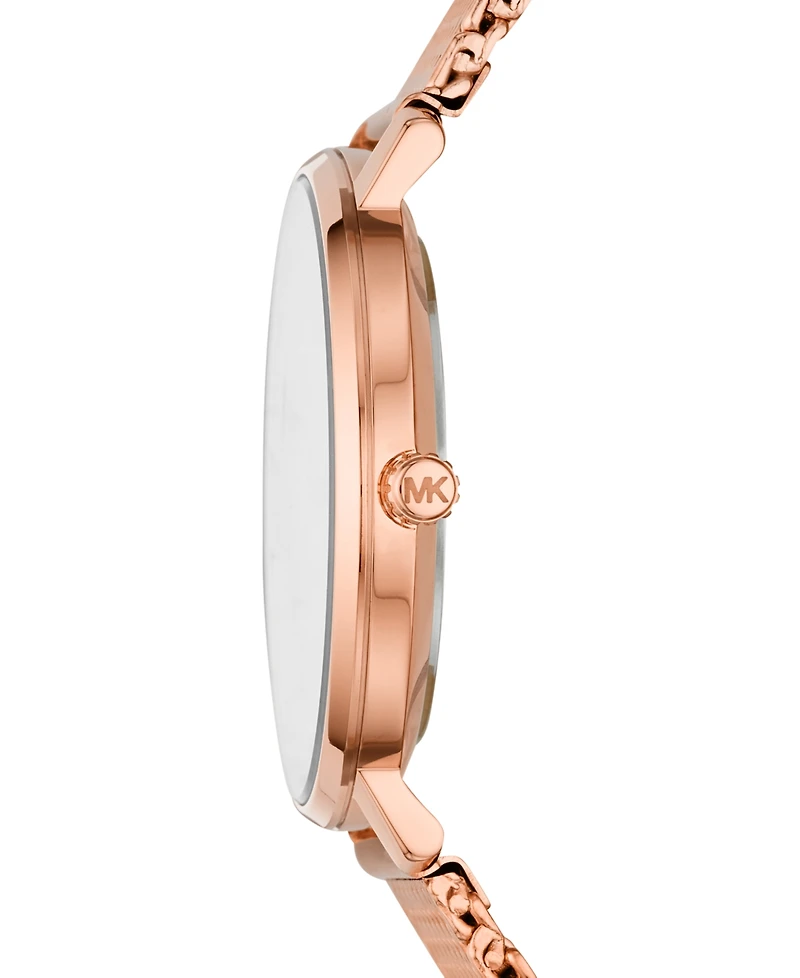 Michael Kors Women's Pyper Rose Gold-Tone Stainless Steel Mesh Bracelet Watch 38mm