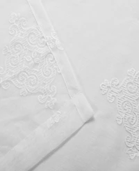 Superior Lightweight Damask Sheer Curtain Panels, Set of 2, 52" x 96"