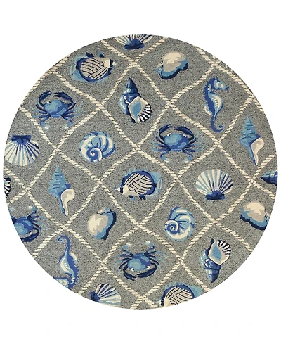 Kas Harbor Seaside 7'6" Indoor/Outdoor Round Area Rug