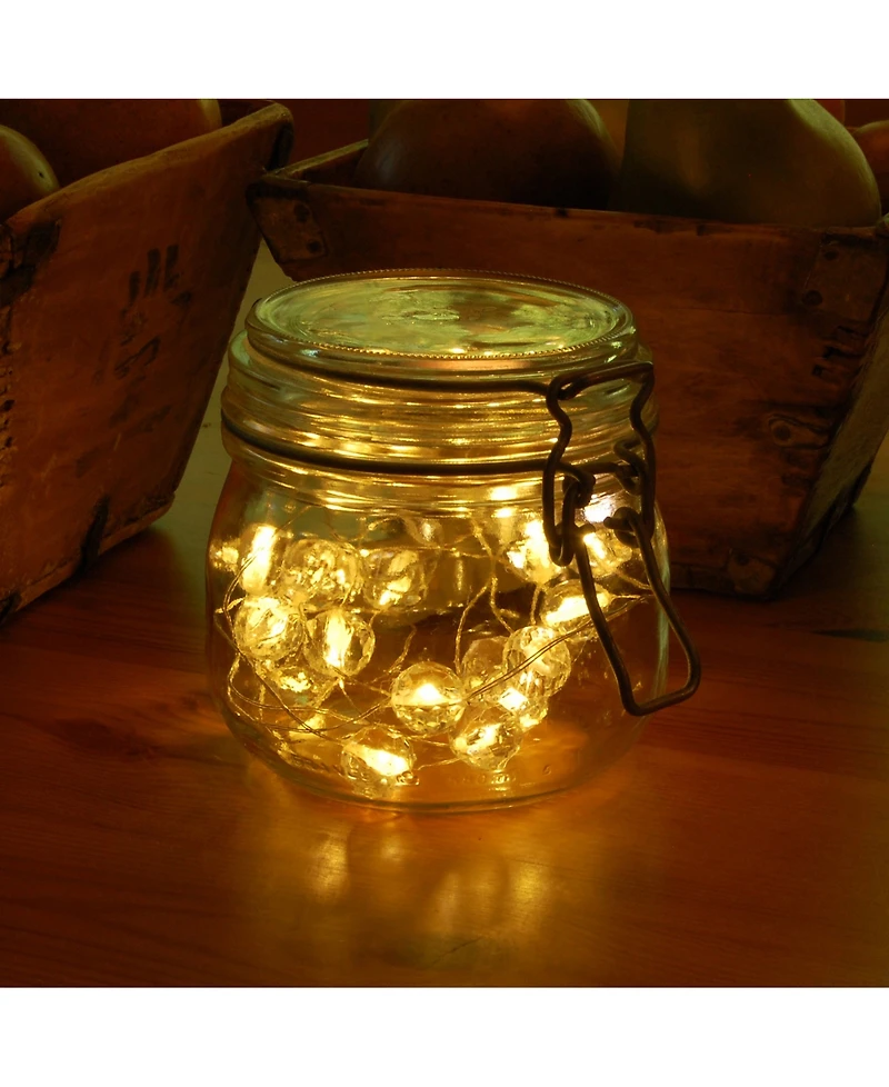 Lumabase Set of 2, 40 White Crystal Ball Mini String Lights