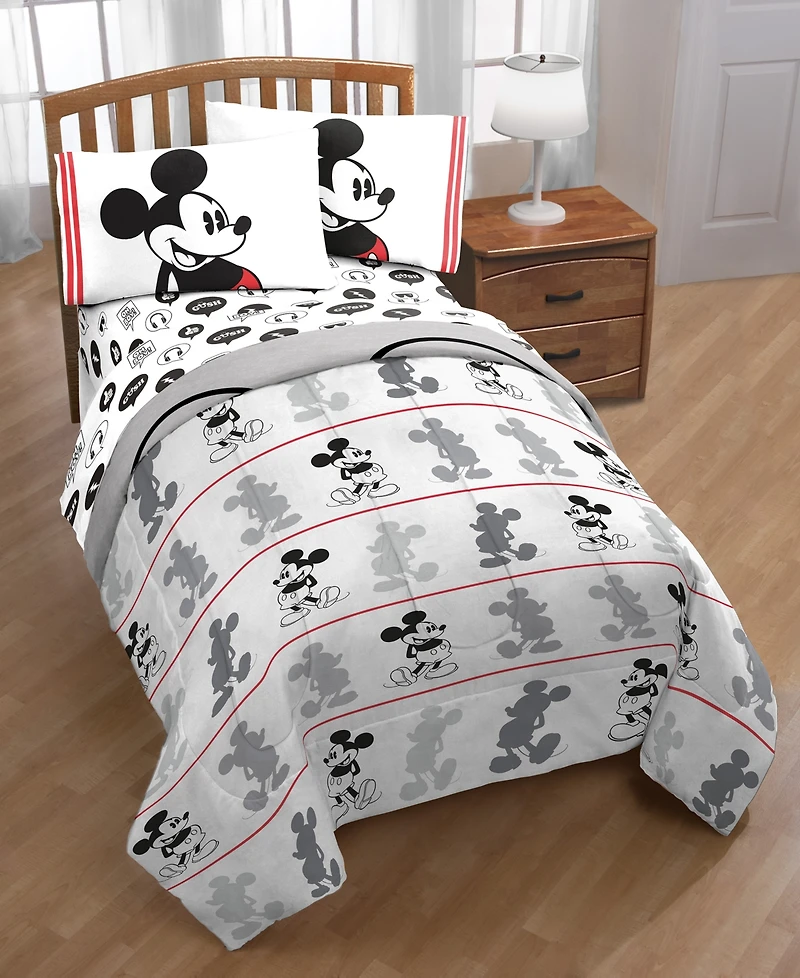 Disney Mickey Mouse Jersey Classic 4-Pc. Comforter Set, Twin