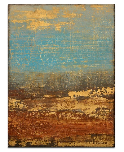 Ready2HangArt 'Yellow River' Abstract Canvas Wall Art - 40" x 30"