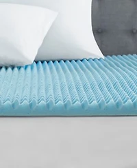Madison Park 1.5 Gel Memory Foam Reversible Cooling Mattress Topper