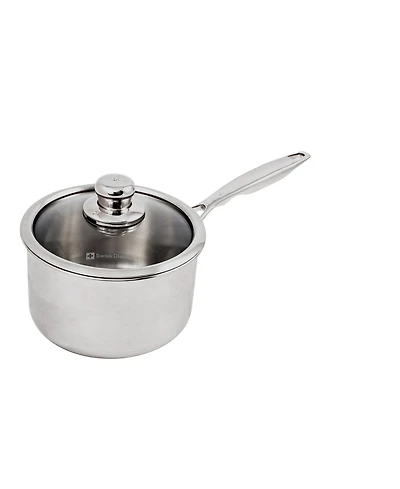 Swiss Diamond Premium Clad Sauce Pan w/ Lid - 8" , 3.6 Qt