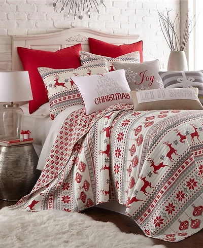 Levtex Silent Night Nordic Stripe 3-Pc. Quilt Set