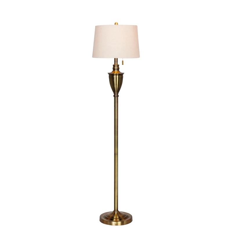 Fangio Lighting's 1589AB 61" Antique Classic Urn Floor Lamp
