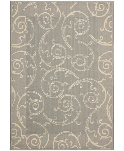 Safavieh Courtyard CY2665 Gray and Natural 5'3" x 7'7" Sisal Weave Outdoor Area Rug