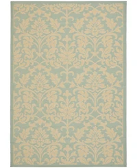 Safavieh Courtyard CY6132 Aqua and Cream 5'3" x 7'7" Outdoor Area Rug