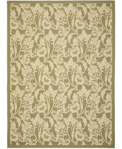 Safavieh Courtyard CY6565 Green and Creme 8' x 11' Outdoor Area Rug