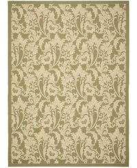Safavieh Courtyard CY6565 Green and Creme 8' x 11' Outdoor Area Rug