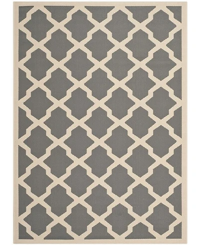 Safavieh Courtyard CY6903 Anthracite and Beige 5'3" x 7'7" Sisal Weave Outdoor Area Rug