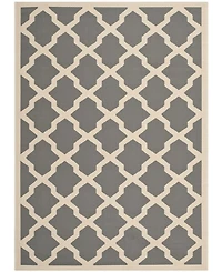 Safavieh Courtyard CY6903 Anthracite and Beige 5'3" x 7'7" Sisal Weave Outdoor Area Rug