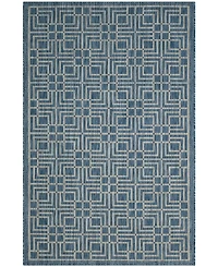 Safavieh Courtyard CY8467 Navy and Gray 5'3" x 7'7" Outdoor Area Rug