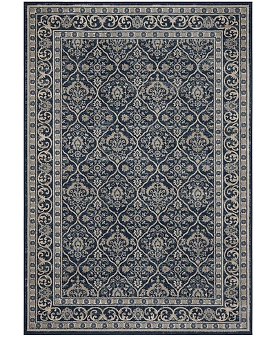 Safavieh Brentwood BNT870 Navy and Light Gray 5'3" x 7'6" Sisal Weave Area Rug