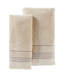 Saturday Knight Jude Fringe 2 Piece Hand Towel Set